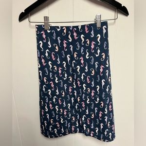 J Jill Cotton Seahorse Mid-Length Skirt w/ Stretch - Size Medium